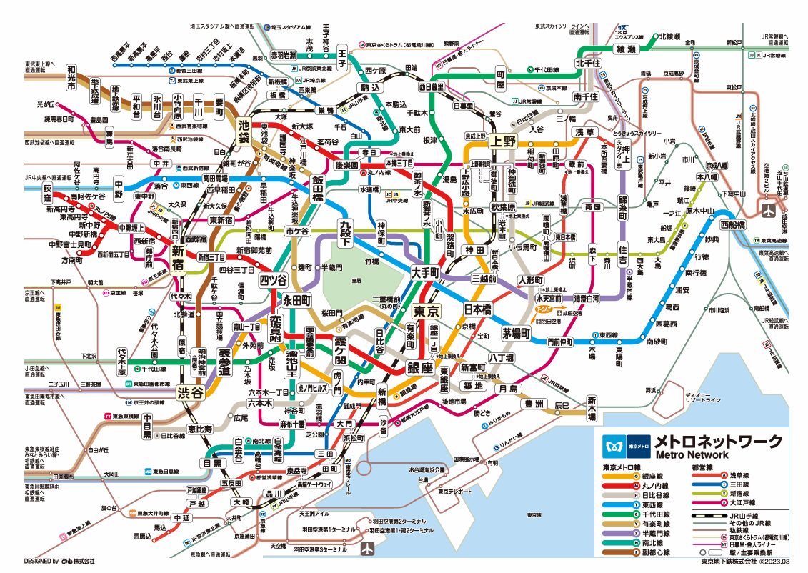 東京メトロ　路線図