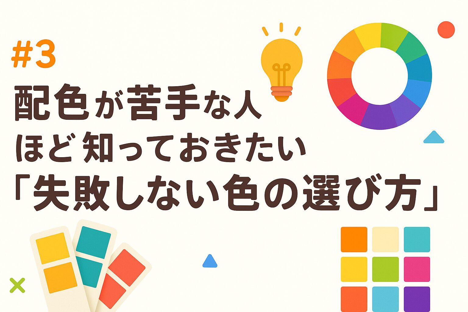 #3 配色が苦手な人ほど知っておきたい「失敗しない色の選び方」